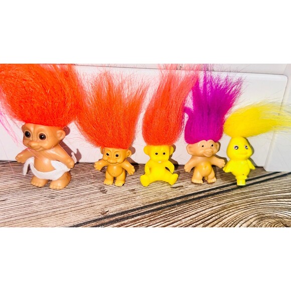 Vtg Troll Doll Lot Applause Russ Baby Friends Pin Pencil Topper - Picture 2 of 3
